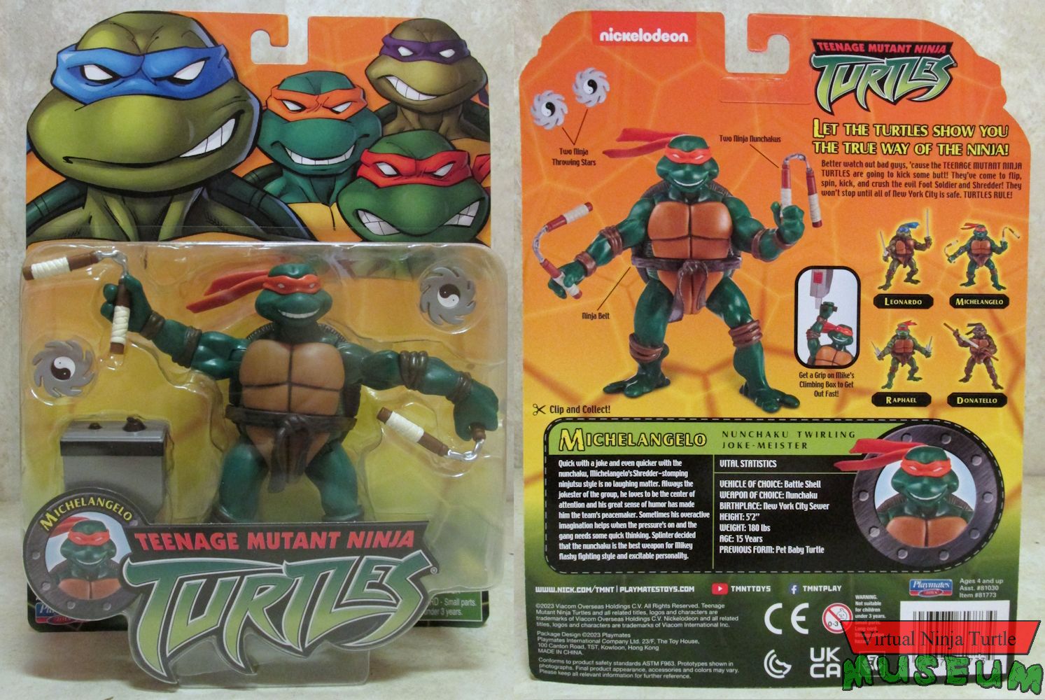 Michelangelo card front and back