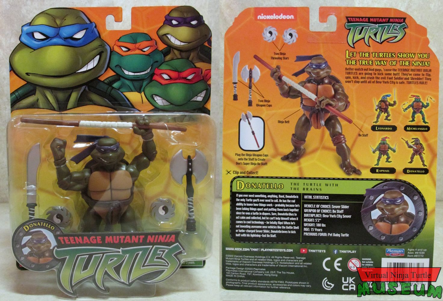 Donatello card front and back