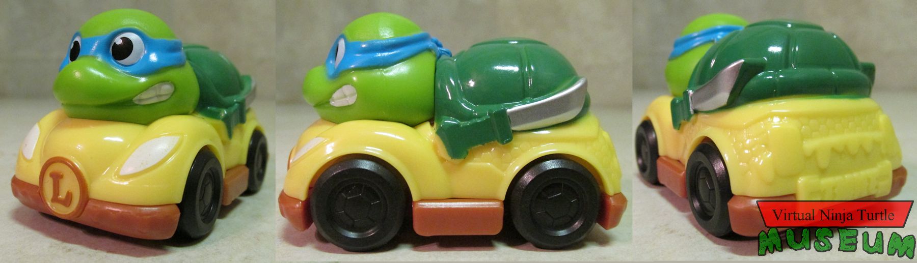 Leonardo front, side and back